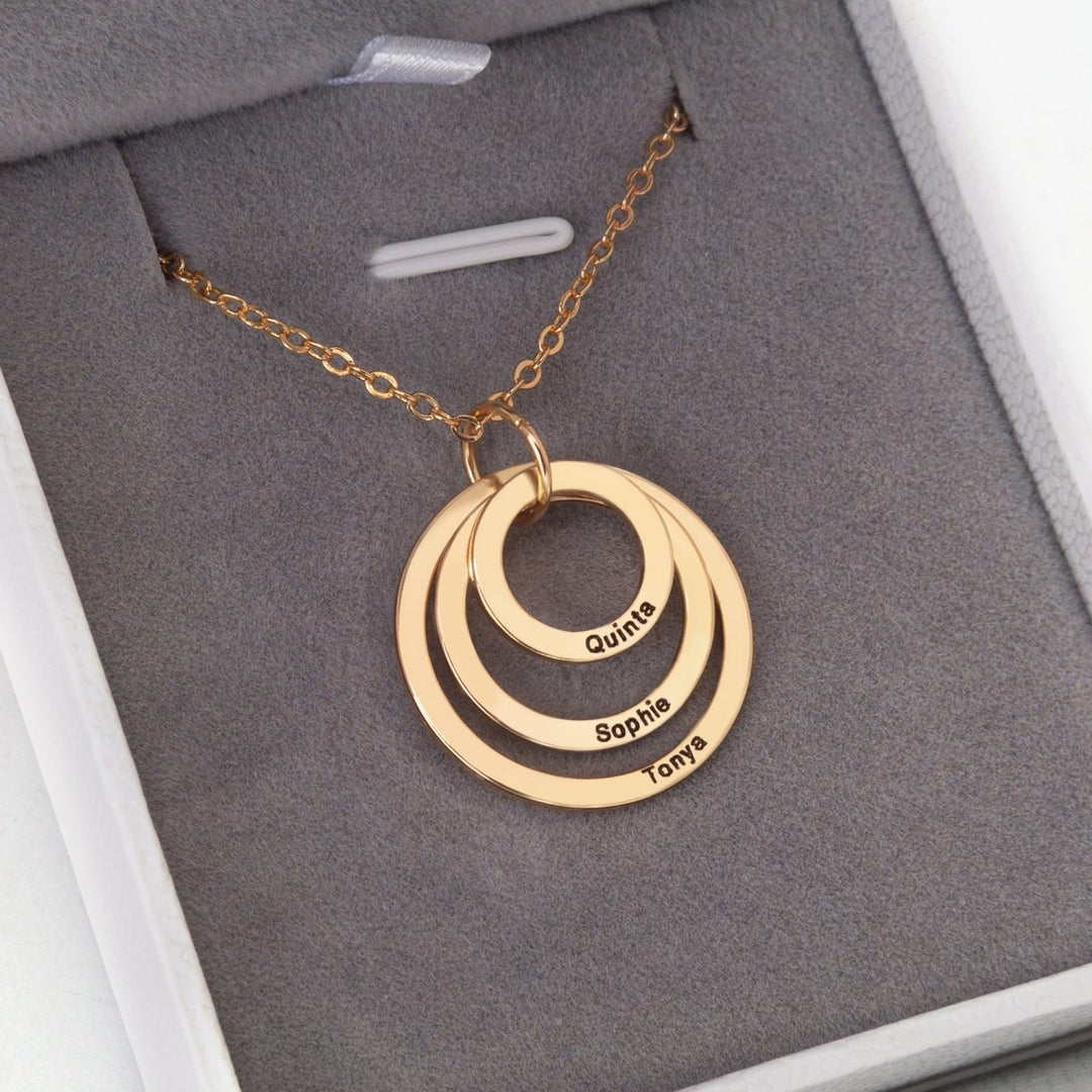 Custom Interlocking Circle Necklace Image 4