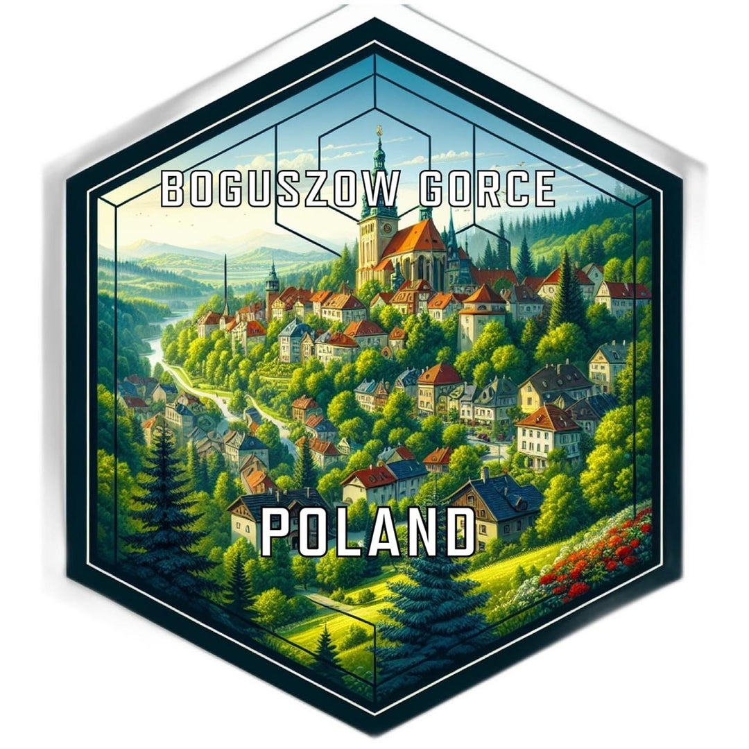 Boguszow Gorce Poland Souvenir Travel Destination Die Cut Hexagon Fridge Magnet Image 1