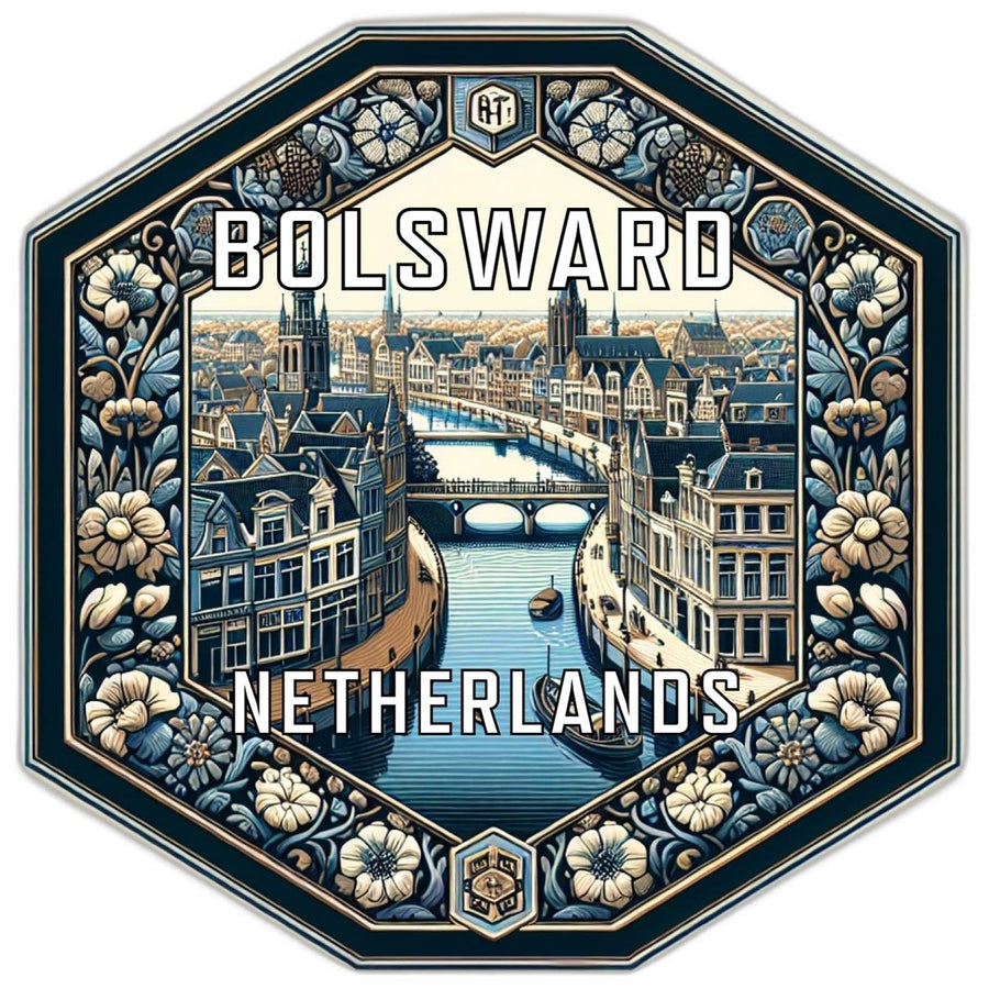 Bolsward Netherlands Souvenir Travel Destination Die Cut Hexagon Fridge Magnet Image 1