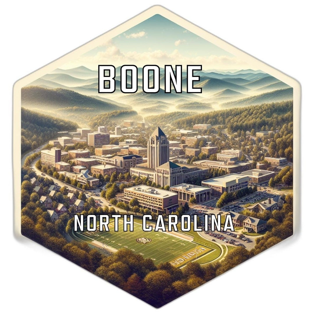 Boone North Carolina Souvenir Travel Destination Die Cut Hexagon Fridge Magnet Image 1