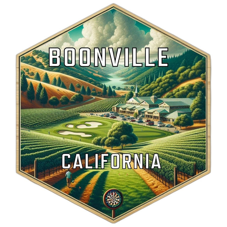 Boonville California Souvenir Travel Destination Die Cut Hexagon Fridge Magnet Image 1