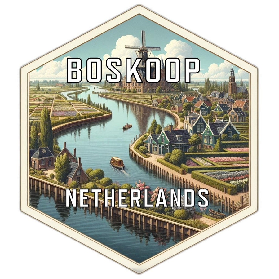 Boskoop Netherlands Souvenir Travel Destination Die Cut Hexagon Fridge Magnet Image 1