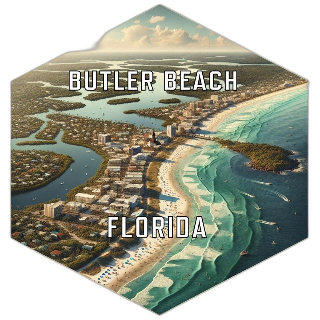 Butler Beach Florida Souvenir Travel Destination Die Cut Hexagon Fridge Magnet Image 1