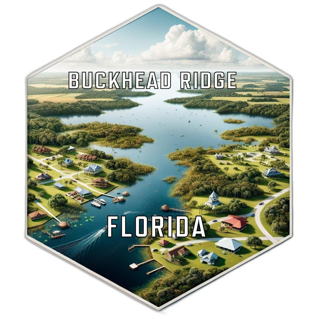 Buckhead Ridge Florida Souvenir Travel Destination Die Cut Hexagon Fridge Magnet Image 1