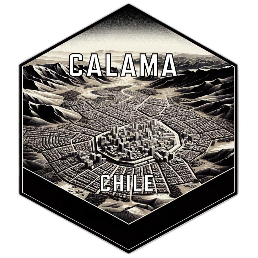 Calama Chile Souvenir Travel Destination Die Cut Hexagon Fridge Magnet Image 1