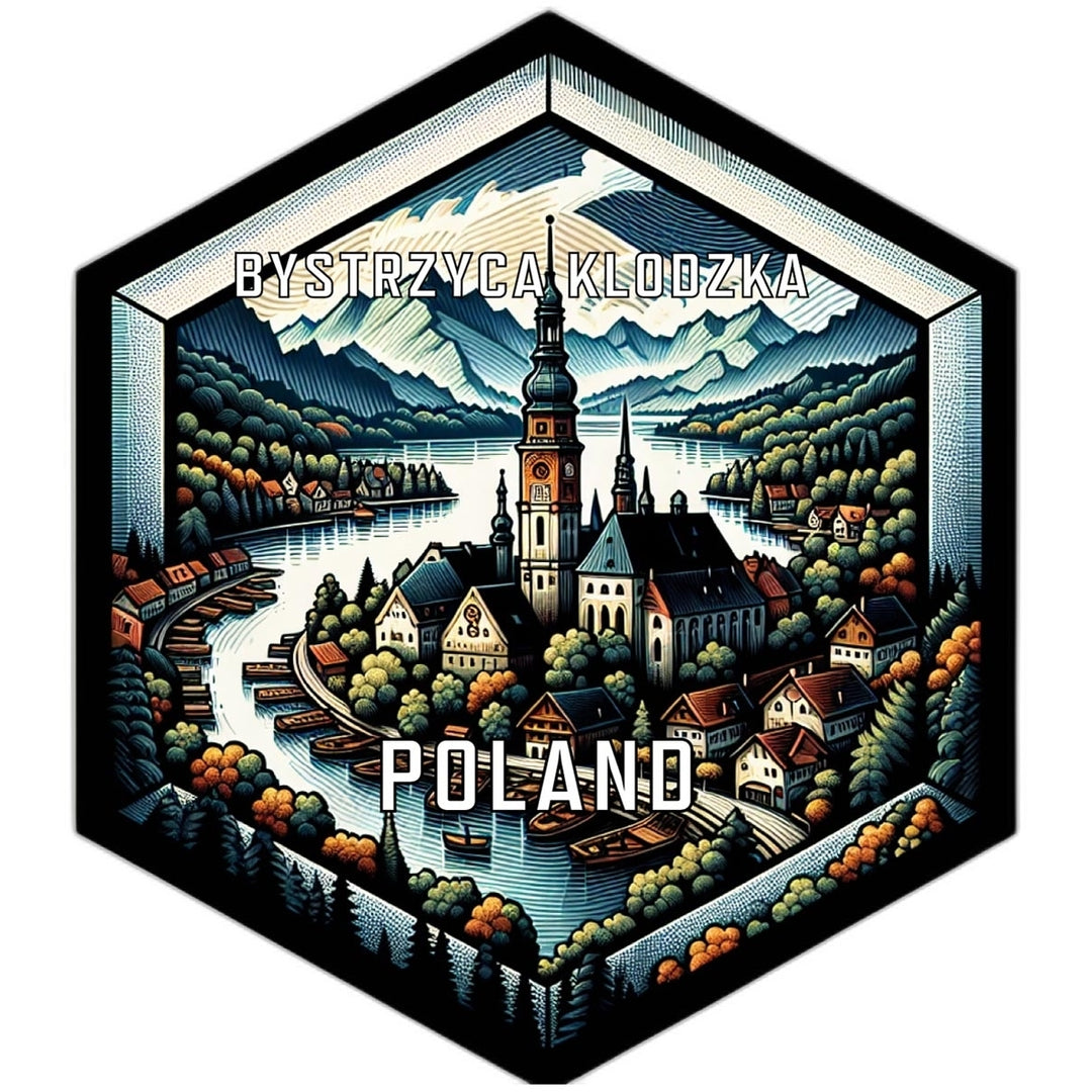 Bystrzyca Klodzka Poland Souvenir Travel Destination Die Cut Hexagon Fridge Magnet Image 1