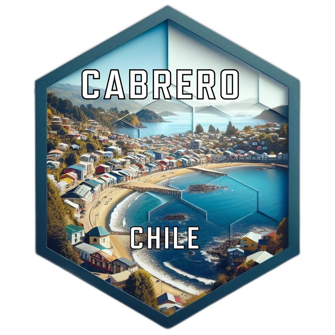 Cabrero Chile Souvenir Travel Destination Die Cut Hexagon Fridge Magnet Image 1