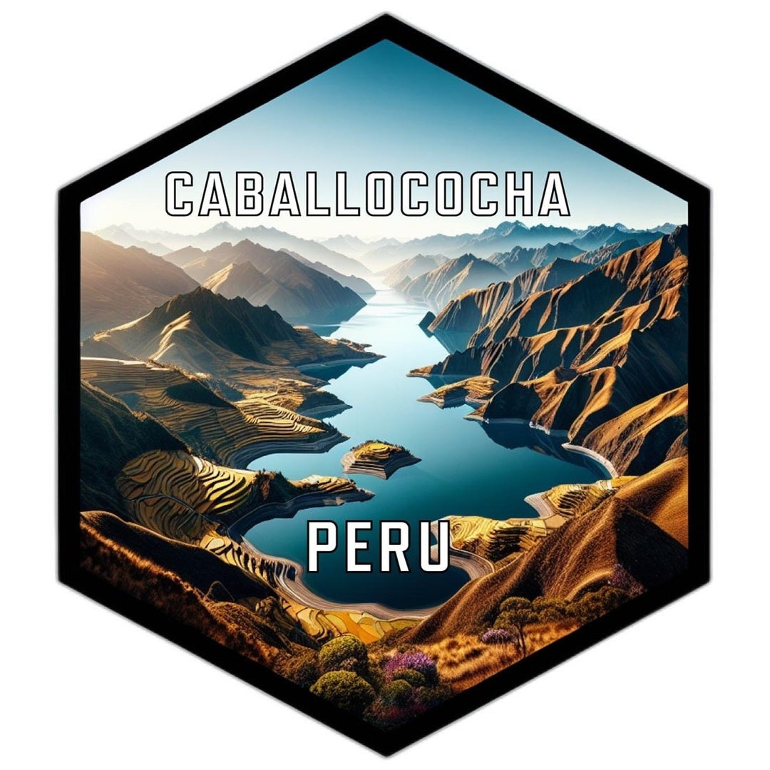 Caballococha Peru Souvenir Travel Destination Die Cut Hexagon Fridge Magnet Image 1