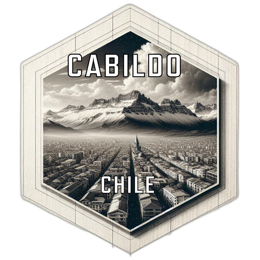 Cabildo Chile Souvenir Travel Destination Die Cut Hexagon Fridge Magnet Image 1