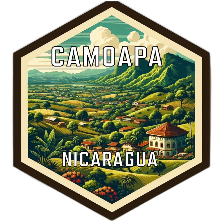 Camoapa Nicaragua Souvenir Travel Destination Die Cut Hexagon Fridge Magnet Image 1