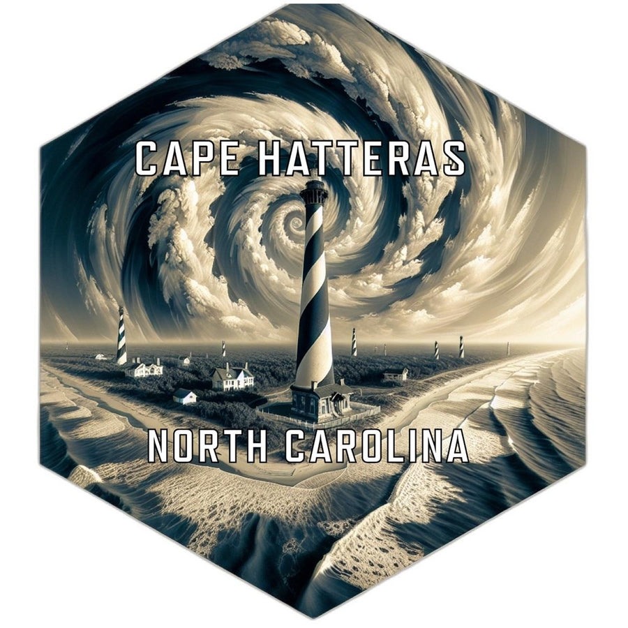 Cape Hatteras North Carolina Souvenir Travel Destination Die Cut Hexagon Fridge Magnet Image 1