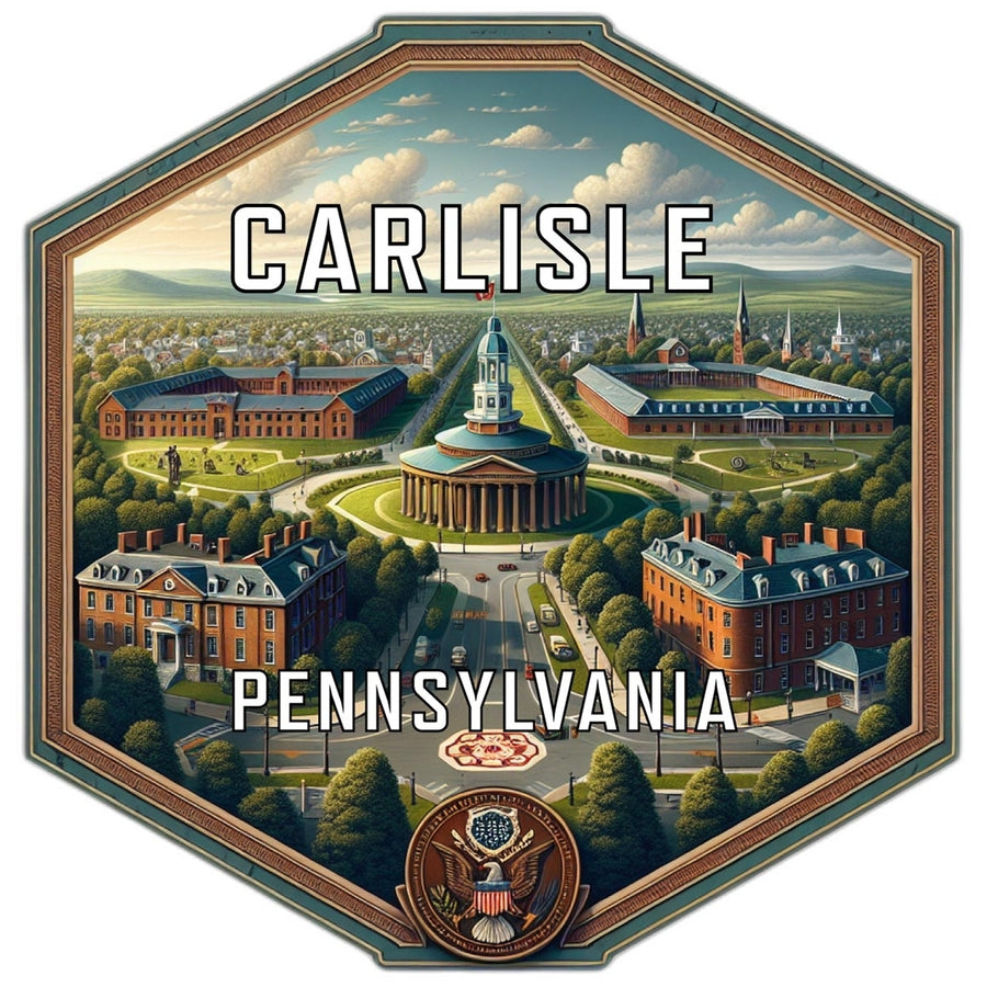 Carlisle Pennsylvania Souvenir Travel Destination Die Cut Hexagon Fridge Magnet Image 1