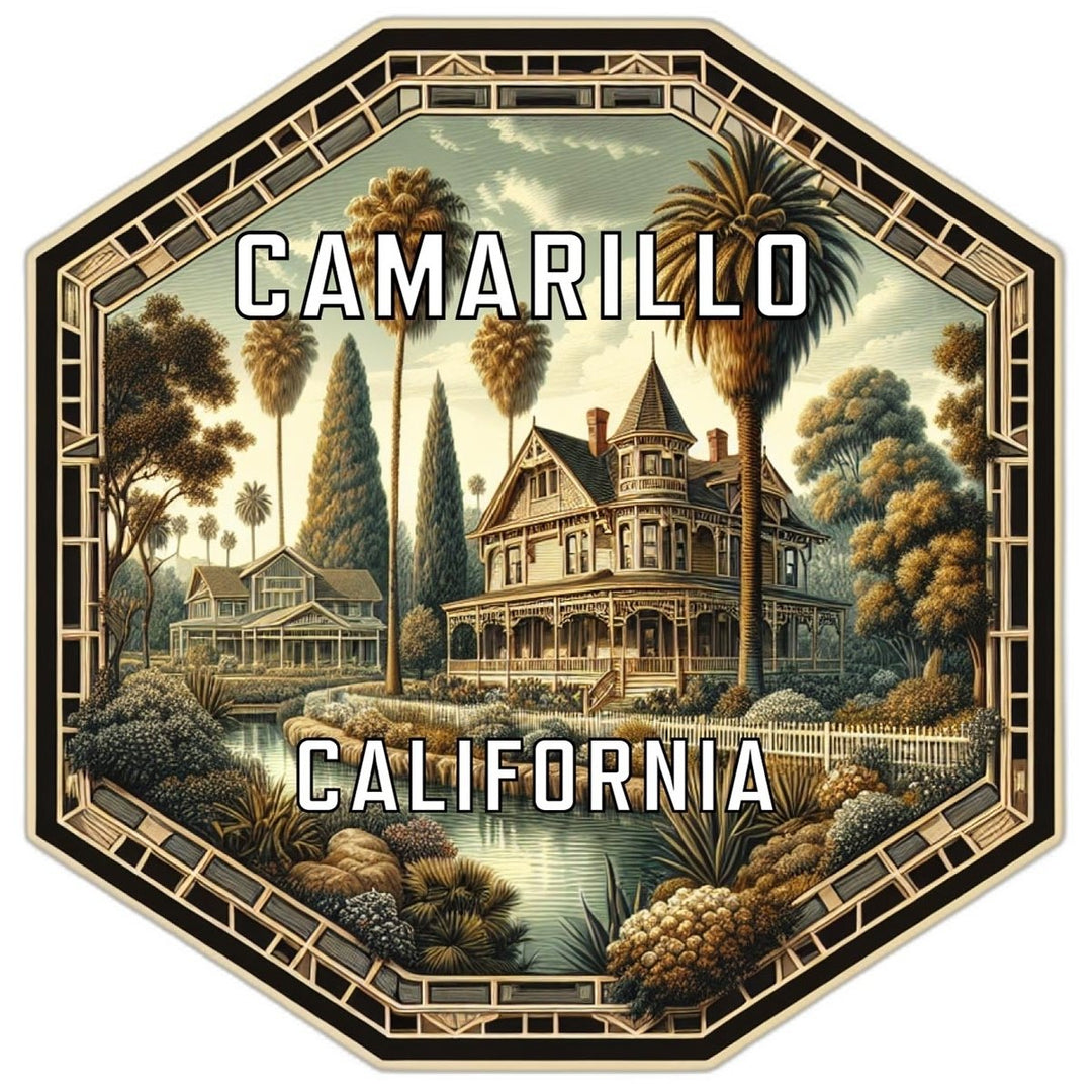 Camarillo California Souvenir Travel Destination Die Cut Hexagon Fridge Magnet Image 1