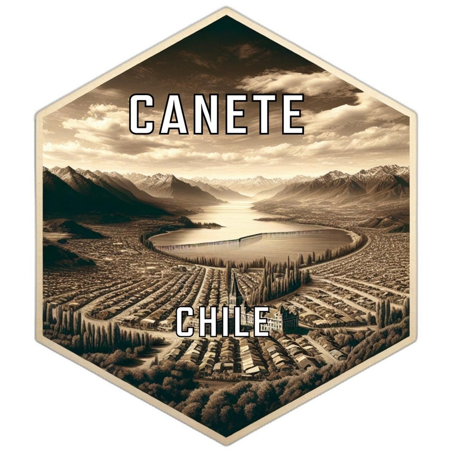 Canete Chile Souvenir Travel Destination Die Cut Hexagon Fridge Magnet Image 1