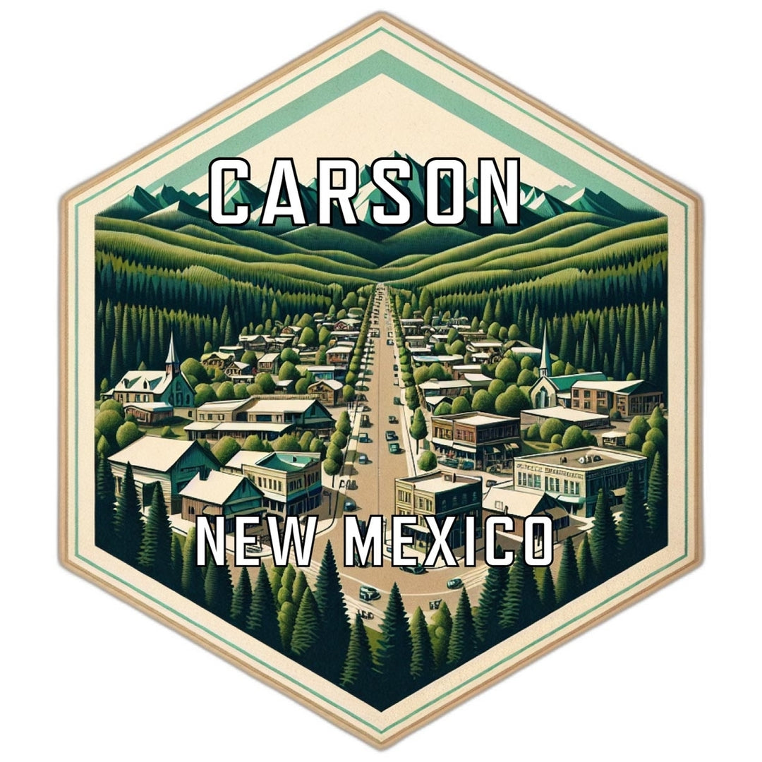 Carson Mexico Souvenir Travel Destination Die Cut Hexagon Fridge Magnet Image 1