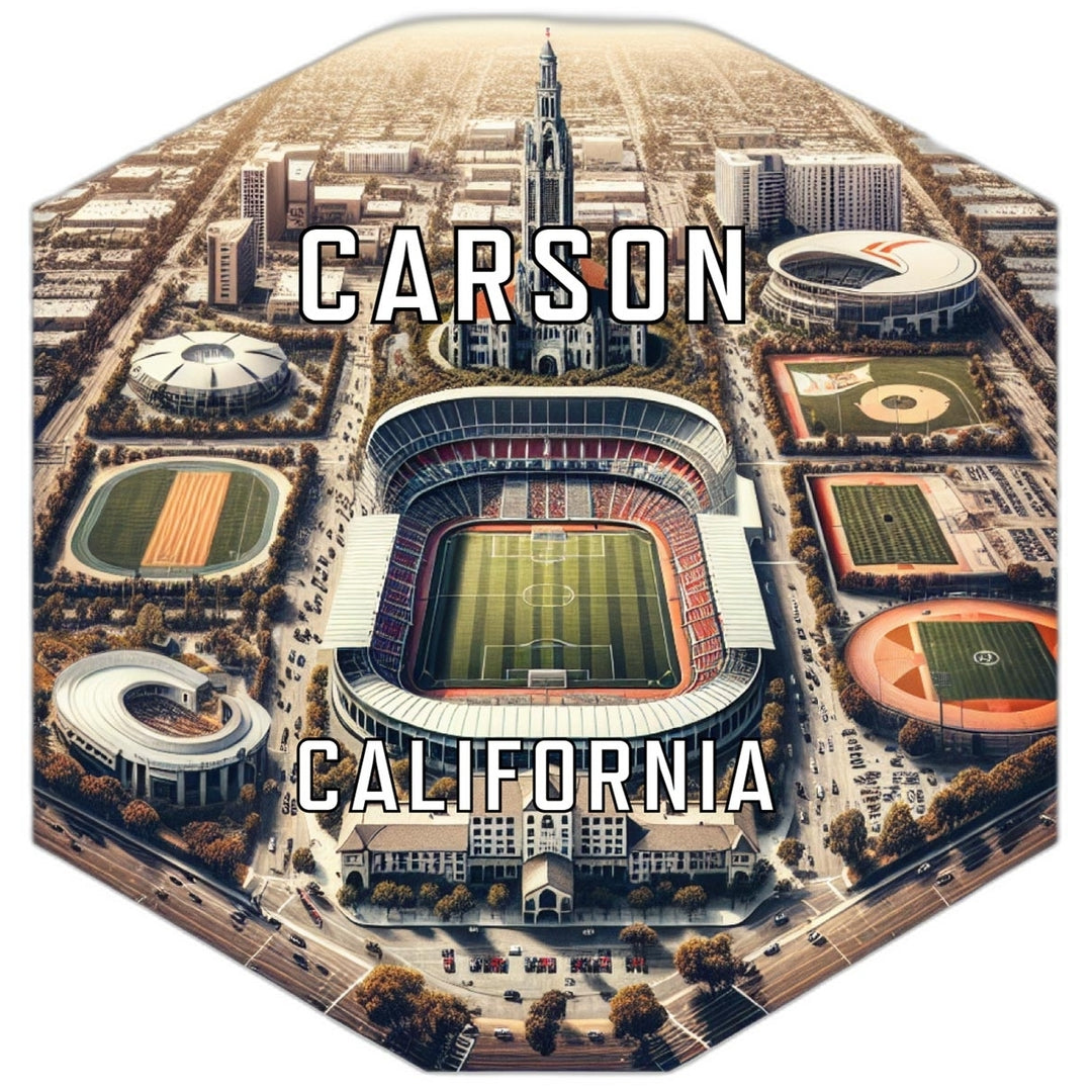 Carson California Souvenir Travel Destination Die Cut Hexagon Fridge Magnet Image 1