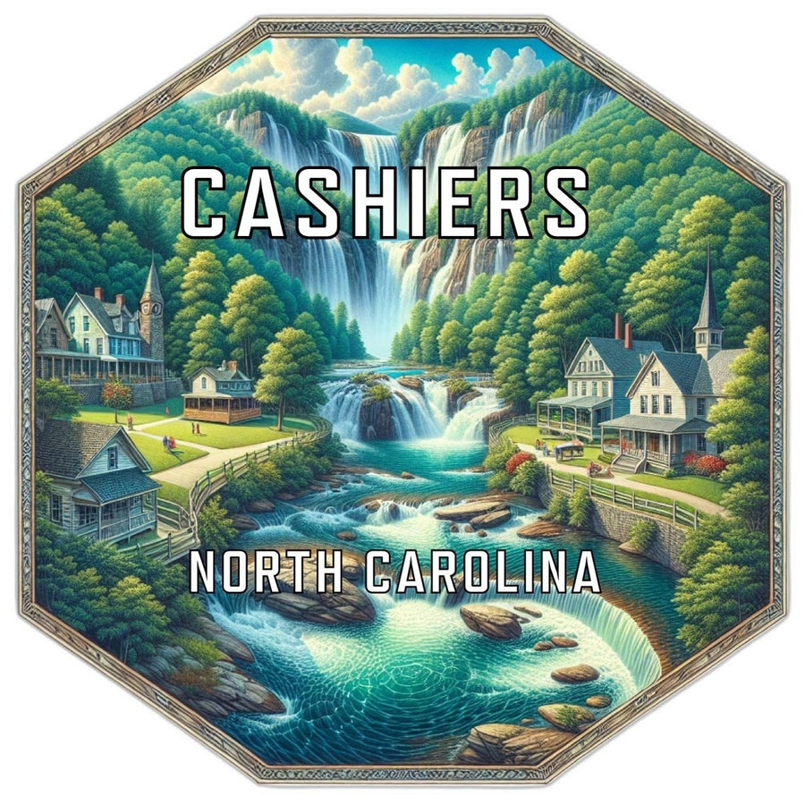 Cashiers North Carolina Souvenir Travel Destination Die Cut Hexagon Fridge Magnet Image 1