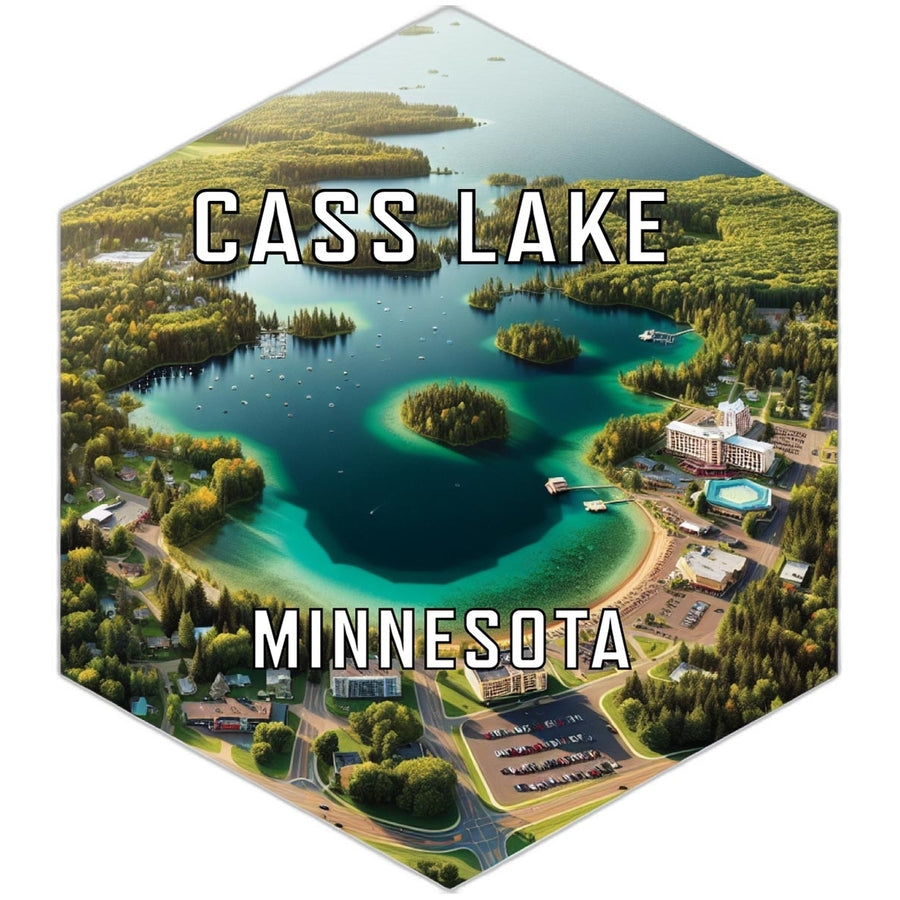 Cass Lake Minnesota Souvenir Travel Destination Die Cut Hexagon Fridge Magnet Image 1