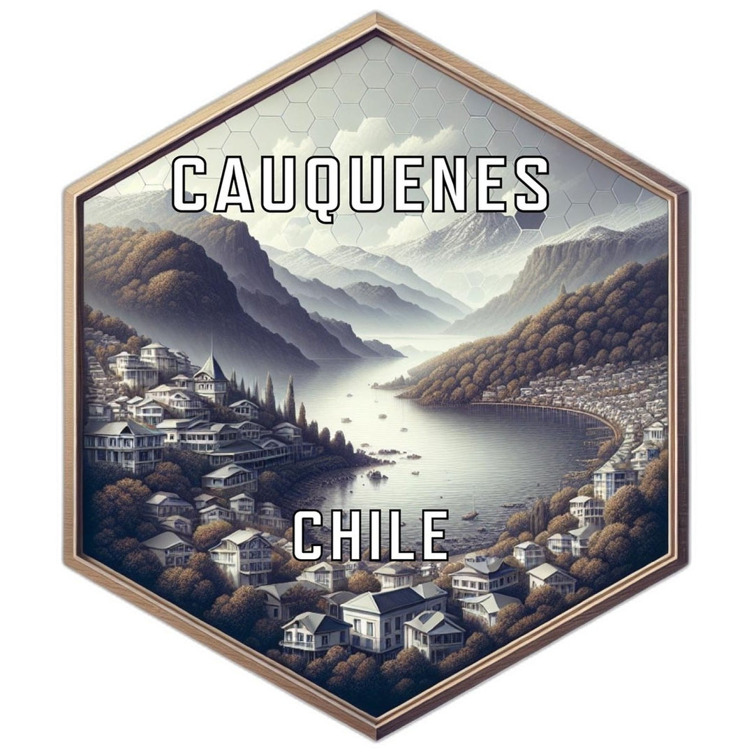 Cauquenes Chile Souvenir Travel Destination Die Cut Hexagon Fridge Magnet Image 1