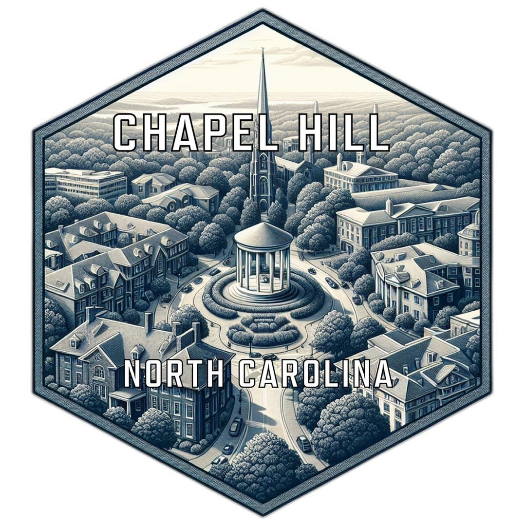 Chapel Hill North Carolina Souvenir Travel Destination Die Cut Hexagon Fridge Magnet Image 1