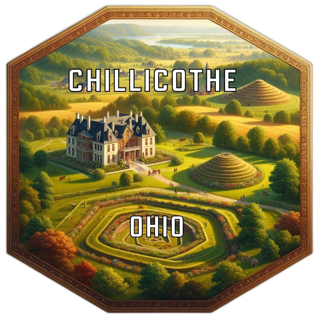 Chillicothe Ohio Souvenir Travel Destination Die Cut Hexagon Fridge Magnet Image 1