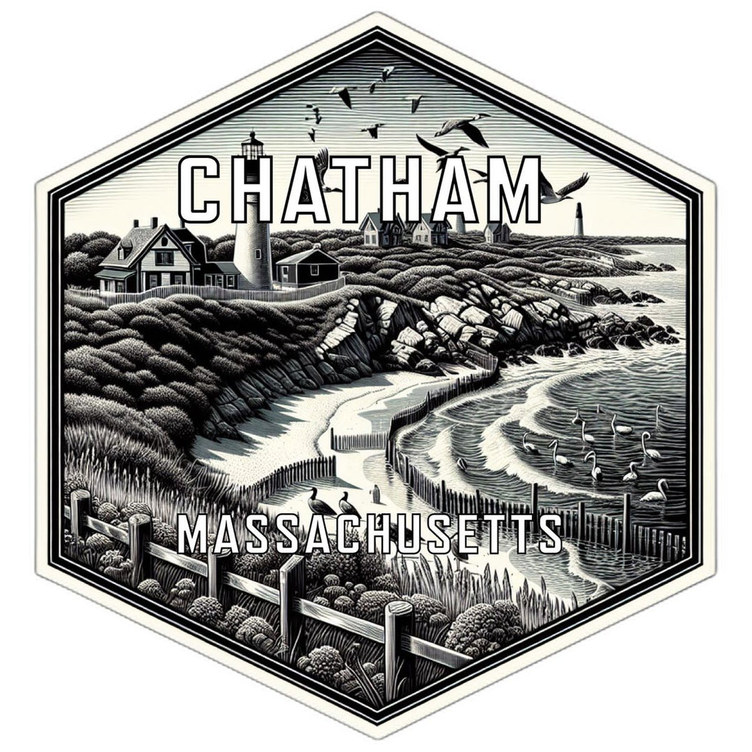 Chatham Massachusetts Souvenir Travel Destination Die Cut Hexagon Fridge Magnet Image 1