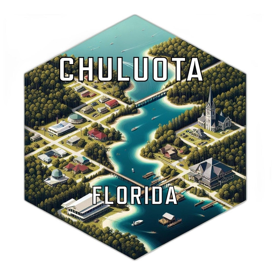 Chuluota Florida Souvenir Travel Destination Die Cut Hexagon Fridge Magnet Image 1