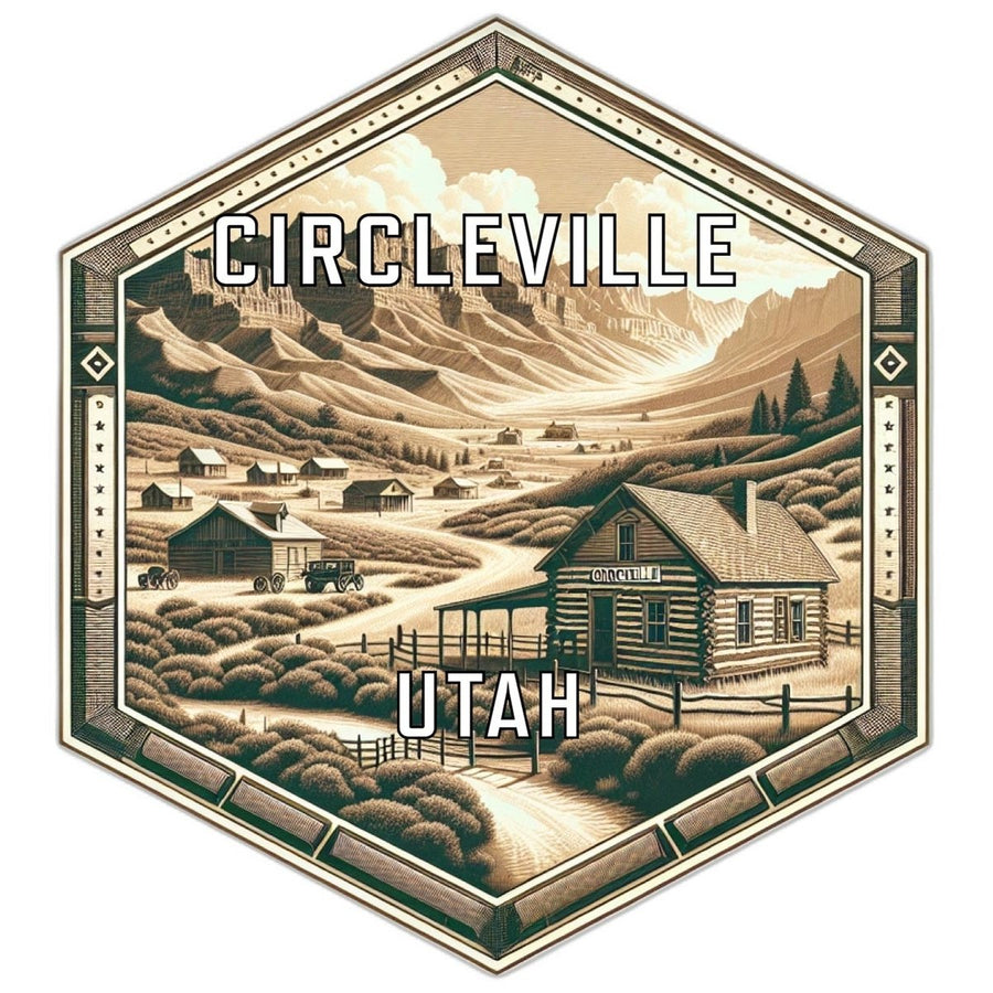 Circleville Utah Souvenir Travel Destination Die Cut Hexagon Fridge Magnet Image 1