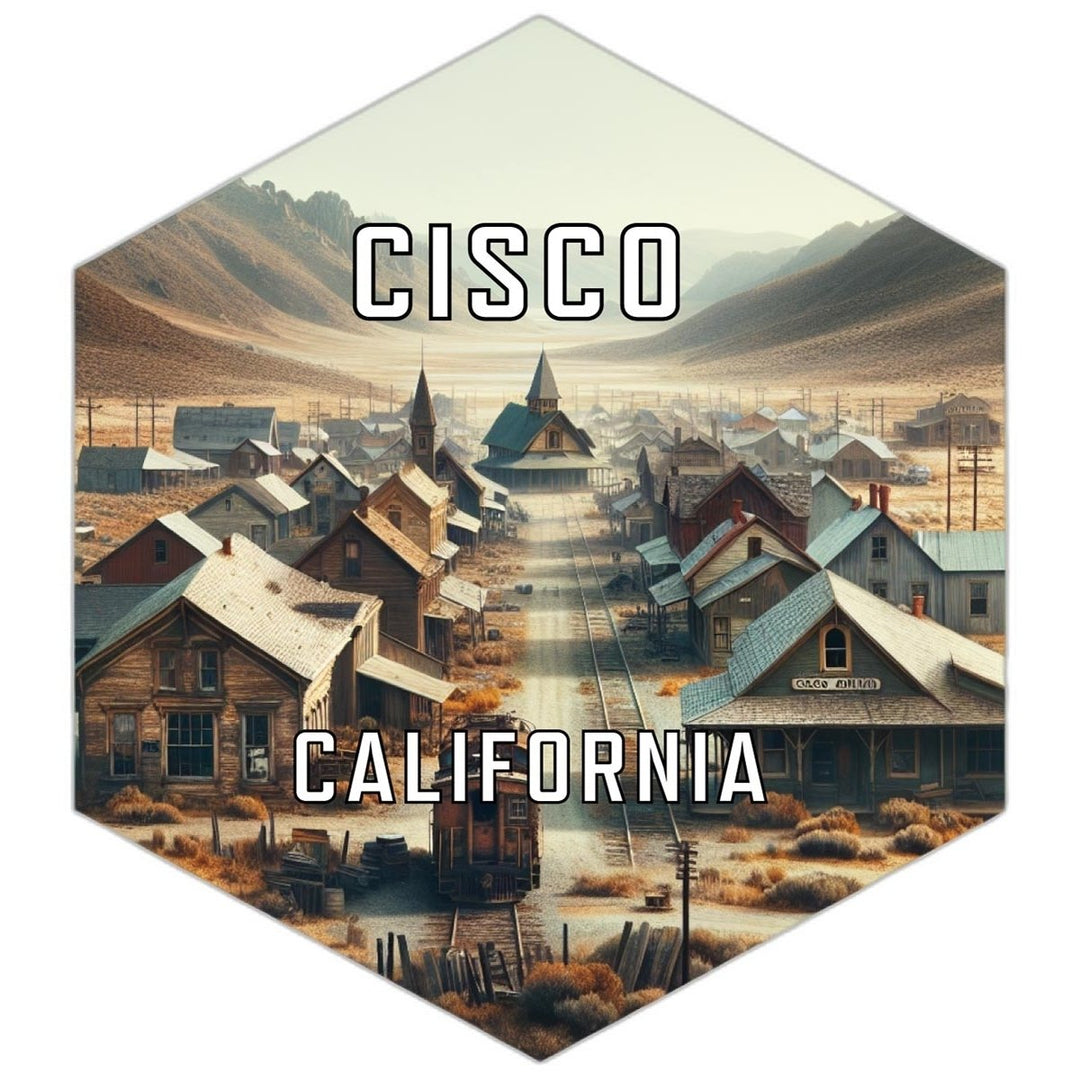 Cisco California Souvenir Travel Destination Die Cut Hexagon Fridge Magnet Image 1