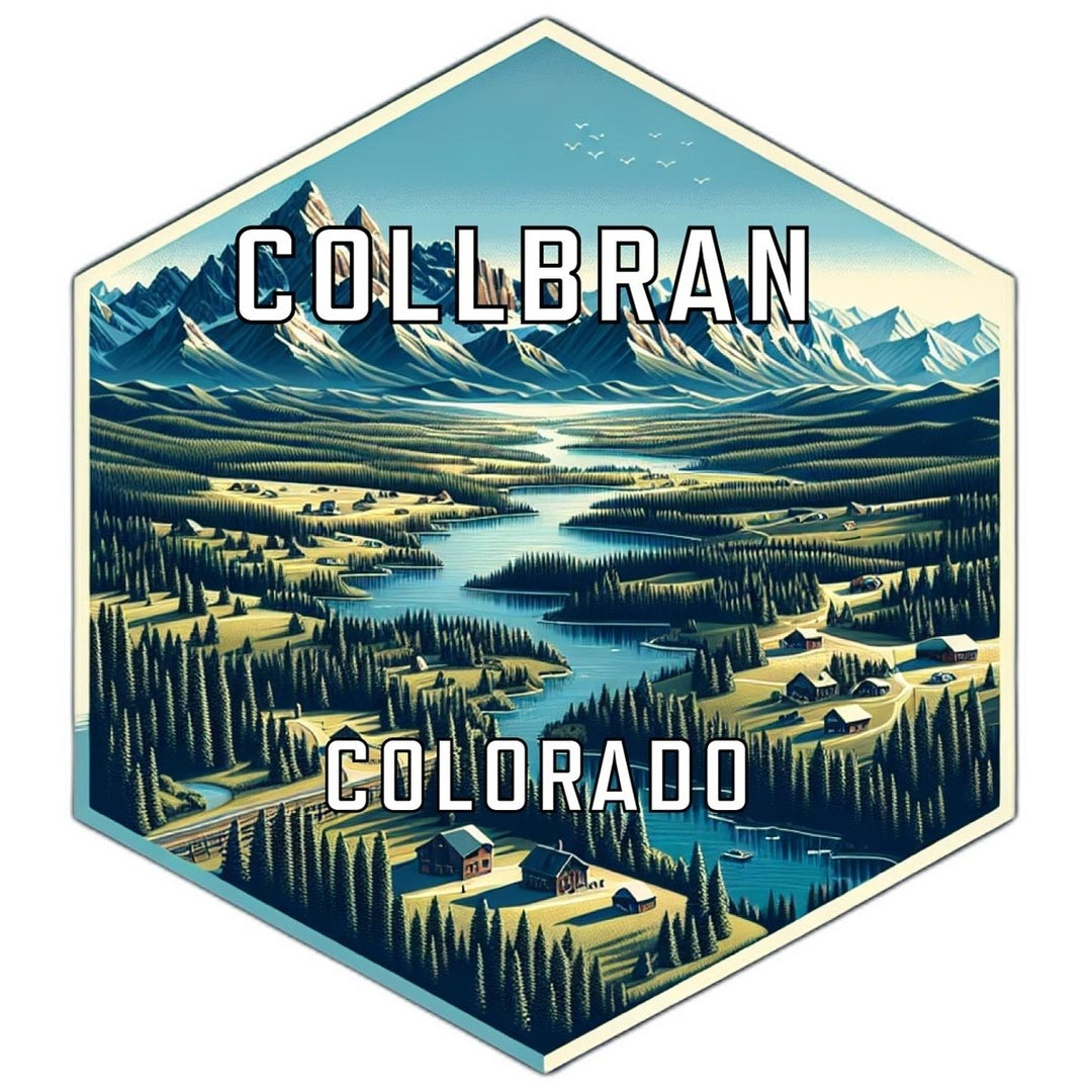 Collbran Colorado Souvenir Travel Destination Die Cut Hexagon Fridge Magnet Image 1