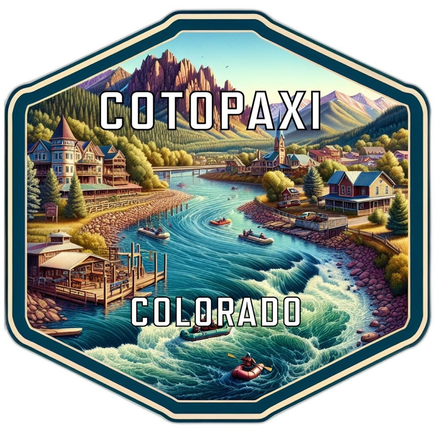 Cotopaxi Colorado Souvenir Travel Destination Die Cut Hexagon Fridge Magnet Image 1