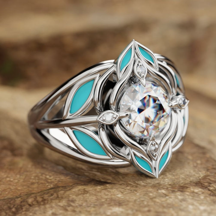 Blue Rose Ring Image 1