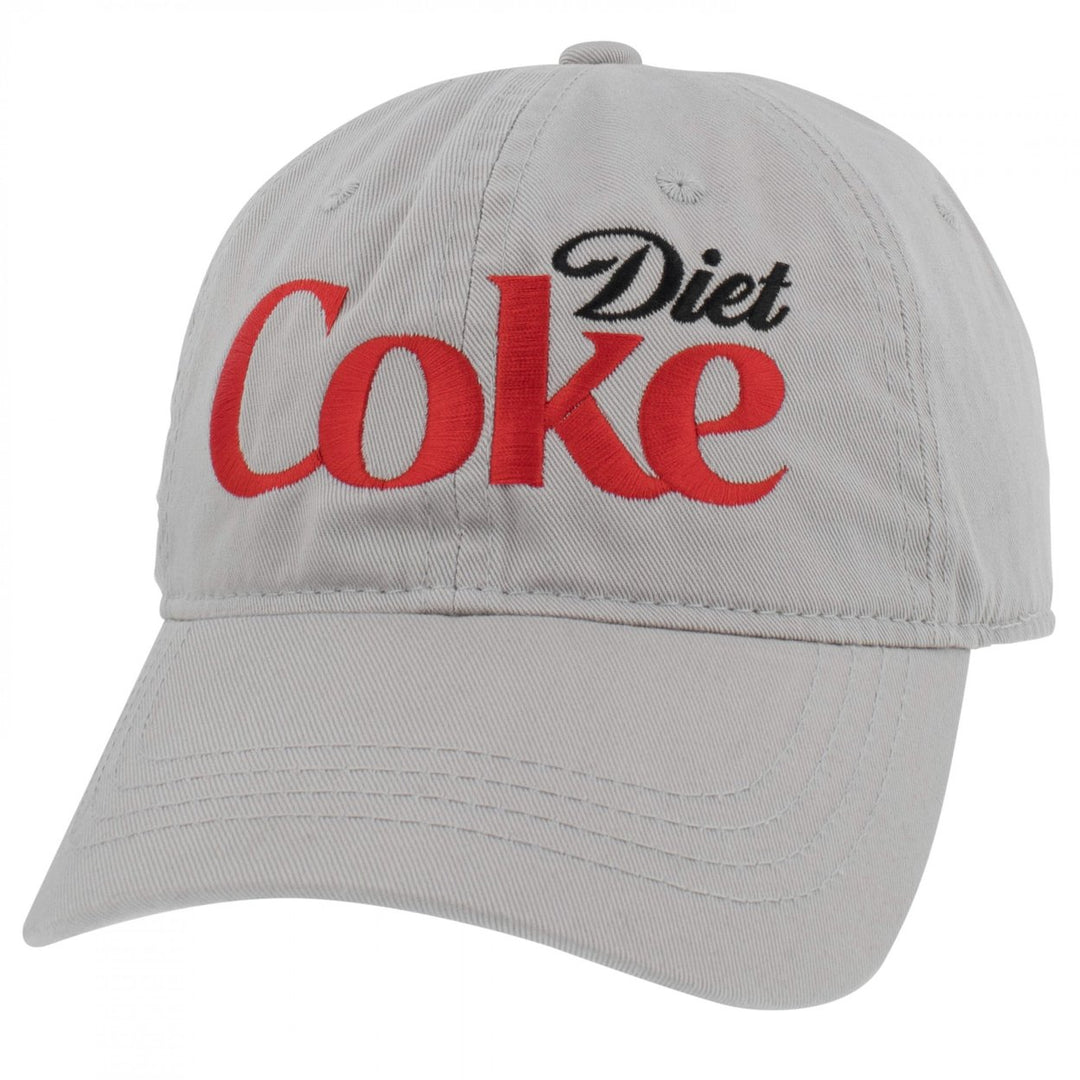 Diet Coke Embroidered Logo Grey Adjustable Hat Image 1