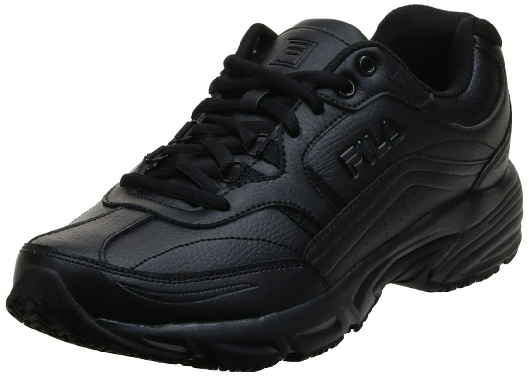 FILA WORK Womens Memory Workshift Soft Toe Slip Resistant Work Shoe Black/Black/Black - 5SG30002-001 US Women Image 4