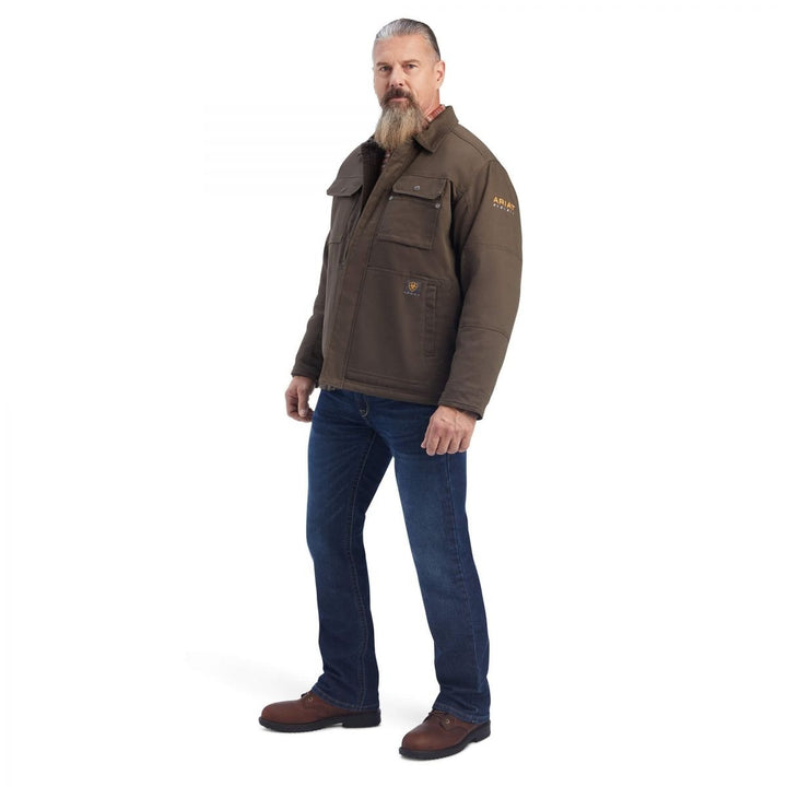 ARIAT Mens Rebar Duracanvas Sherpa-Lined Coat Image 3