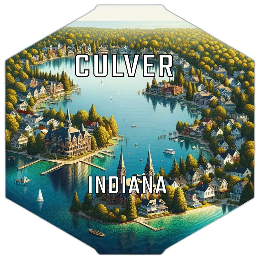 Culver Indiana Souvenir Travel Destination Die Cut Hexagon Fridge Magnet Image 1