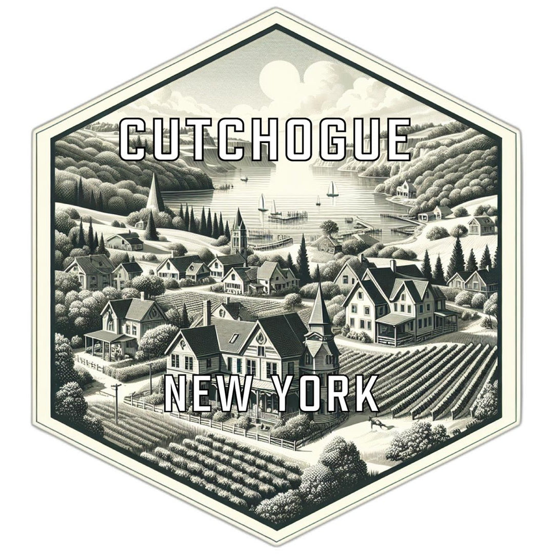 Cutchogue York Souvenir Travel Destination Die Cut Hexagon Fridge Magnet Image 1