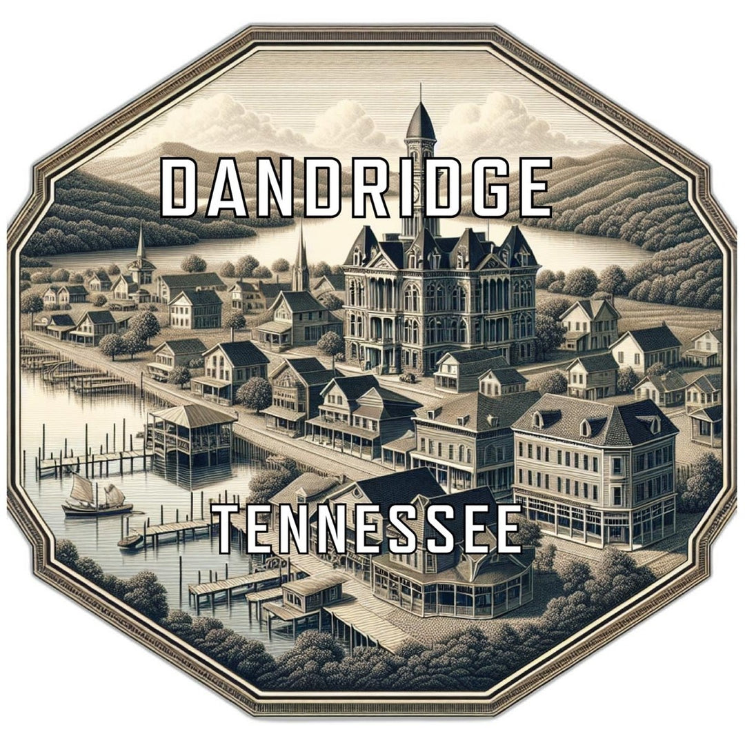 Dandridge Tennessee Souvenir Travel Destination Die Cut Hexagon Fridge Magnet Image 1