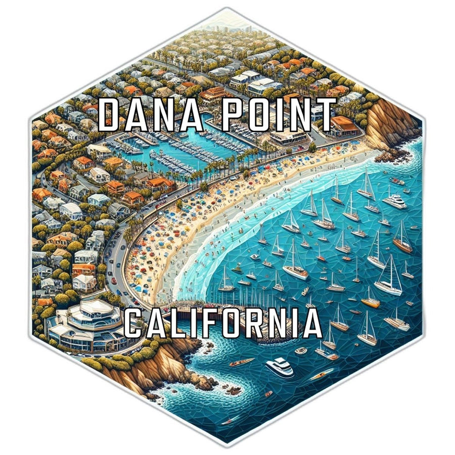 Dana Point California Souvenir Travel Destination Die Cut Hexagon Fridge Magnet Image 1