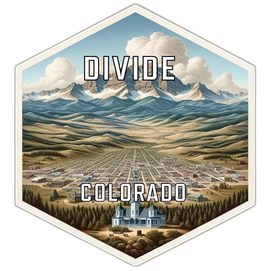 Divide Colorado Souvenir Travel Destination Die Cut Hexagon Fridge Magnet Image 1