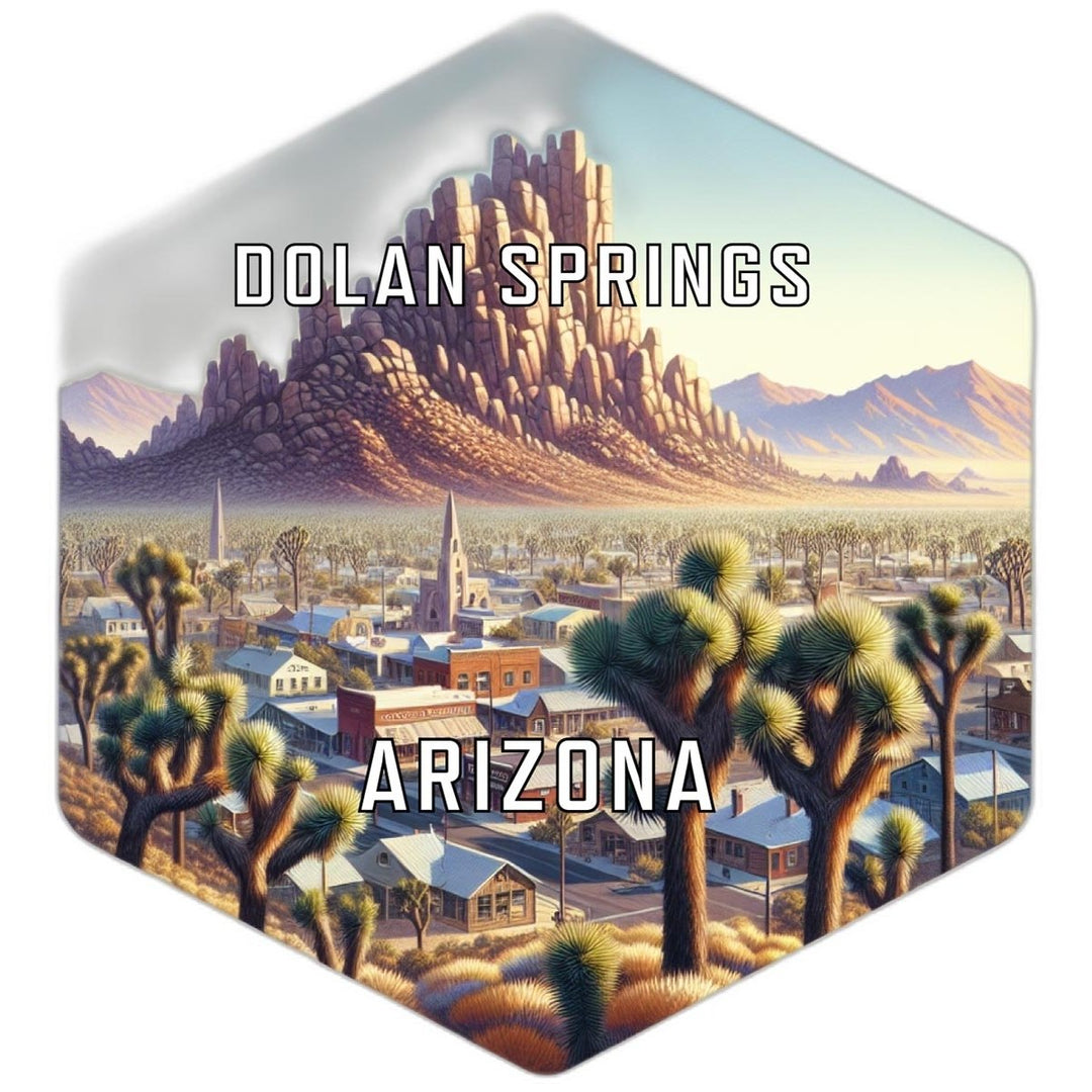 Dolan Springs Arizona Souvenir Travel Destination Die Cut Hexagon Fridge Magnet Image 1