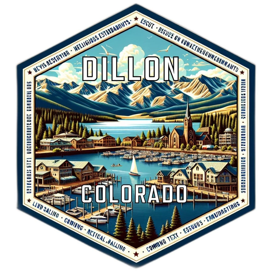 Dillon Colorado Souvenir Travel Destination Die Cut Hexagon Fridge Magnet Image 1