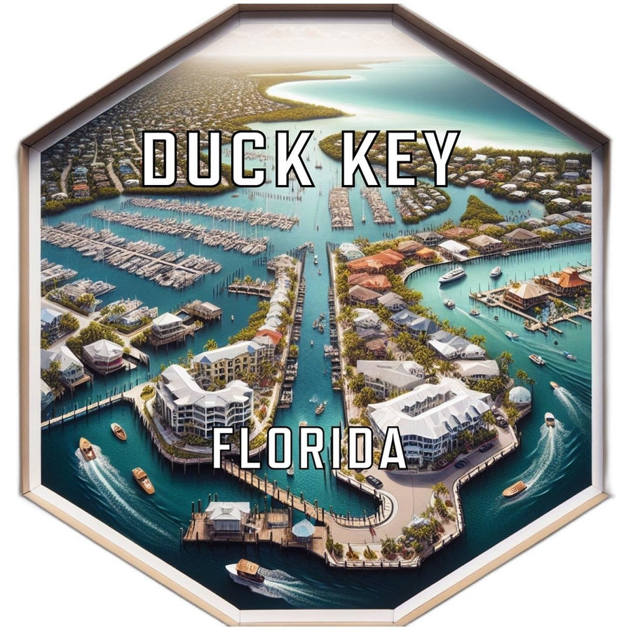 Duck Key Florida Souvenir Travel Destination Die Cut Hexagon Fridge Magnet Image 1