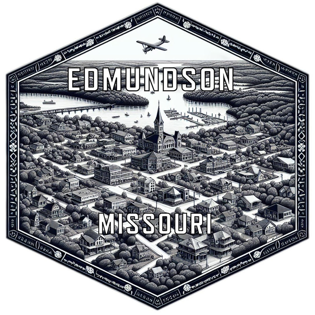 Edmundson Missouri Souvenir Travel Destination Die Cut Hexagon Fridge Magnet Image 1