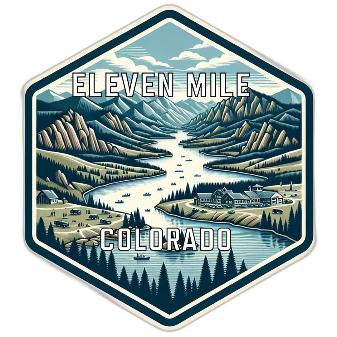 Eleven Mile Colorado Souvenir Travel Destination Die Cut Hexagon Fridge Magnet Image 1