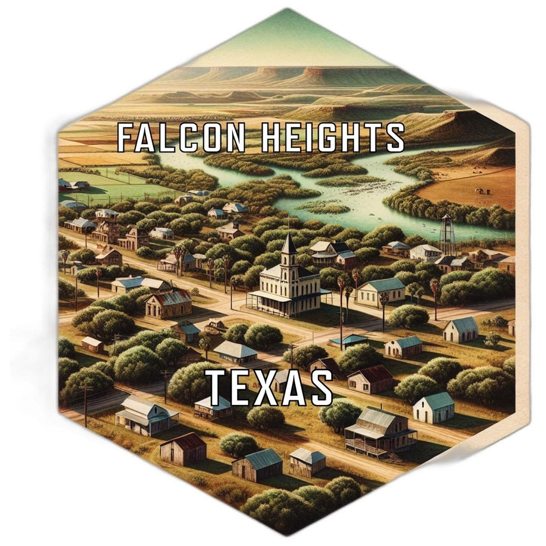 Falcon Heights Texas Souvenir Travel Destination Die Cut Hexagon Fridge Magnet Image 1