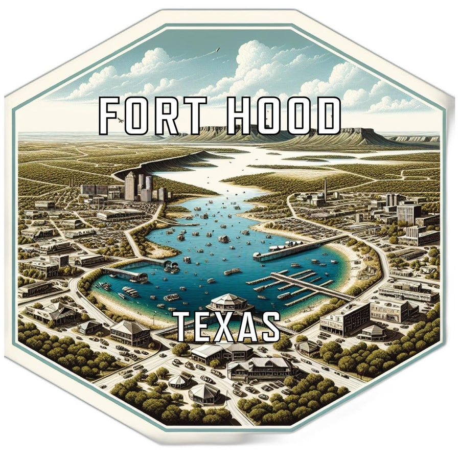 Fort Hood Texas Souvenir Travel Destination Die Cut Hexagon Fridge Magnet Image 1