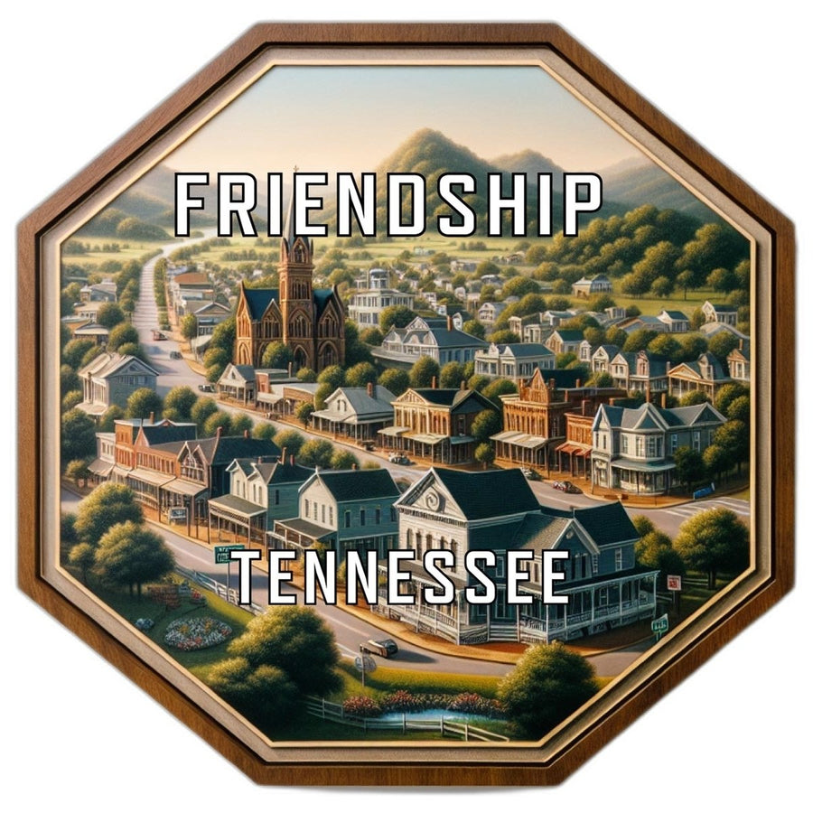 Friendship Tennessee Souvenir Travel Destination Die Cut Hexagon Fridge Magnet Image 1