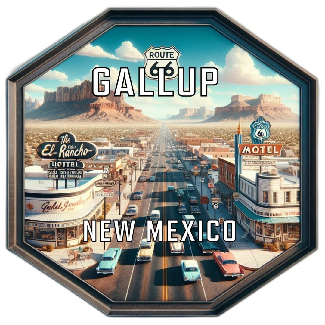 Gallup Mexico Souvenir Travel Destination Die Cut Hexagon Fridge Magnet Image 1