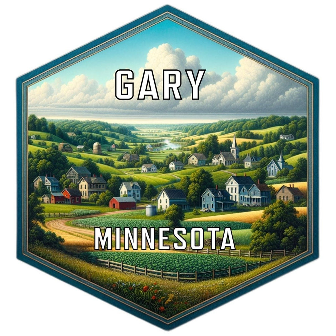 Gary Minnesota Souvenir Travel Destination Die Cut Hexagon Fridge Magnet Image 1